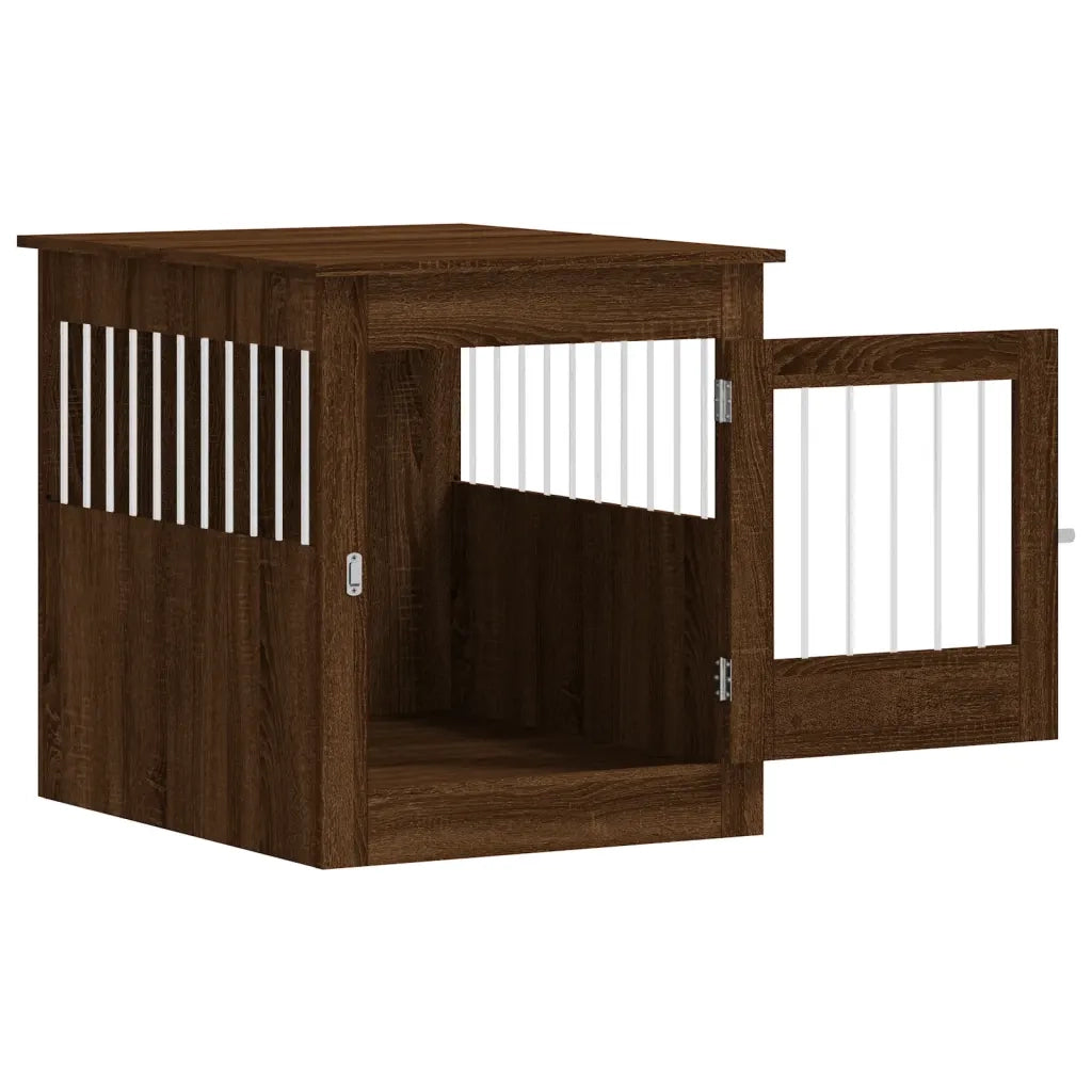 Gabbia Cani Arredamento Rovere Marrone 64,5x80x71cm Multistrato CFW8354074