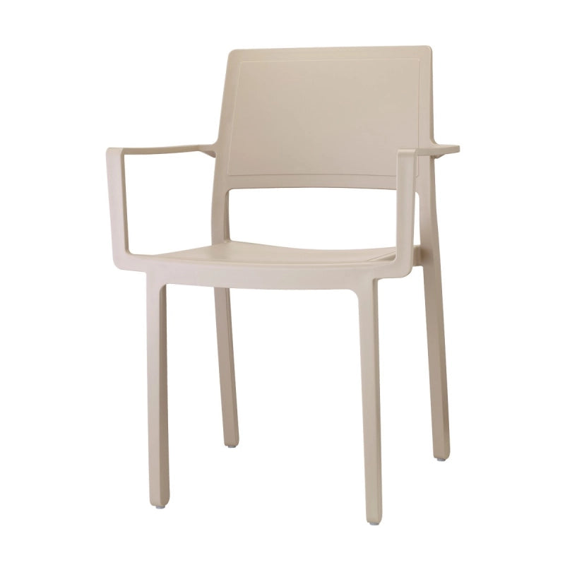 SET 4 SEDIE KATE CON BRACCIOLI TECNOPOLIMERO SCAB DESIGN - Tortora 15