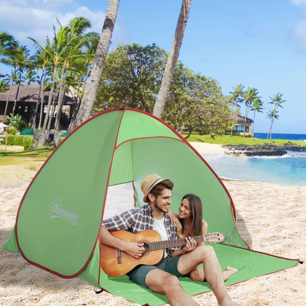 Tenda da spiaggia pieghevole automatica ¨C Zephmum ¨C Verde rosso