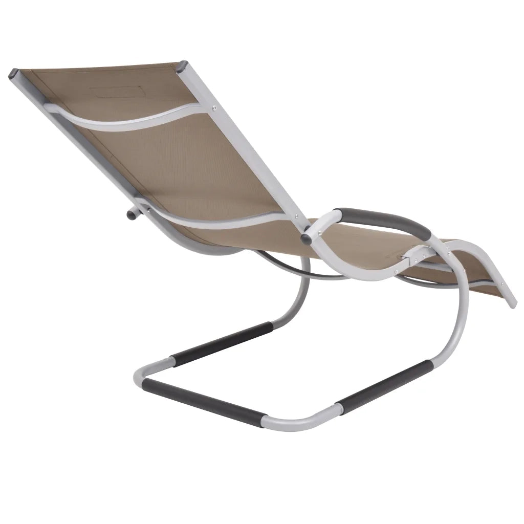 Lettino Prendisole con Cuscino in Alluminio e Textilene Talpa 47779