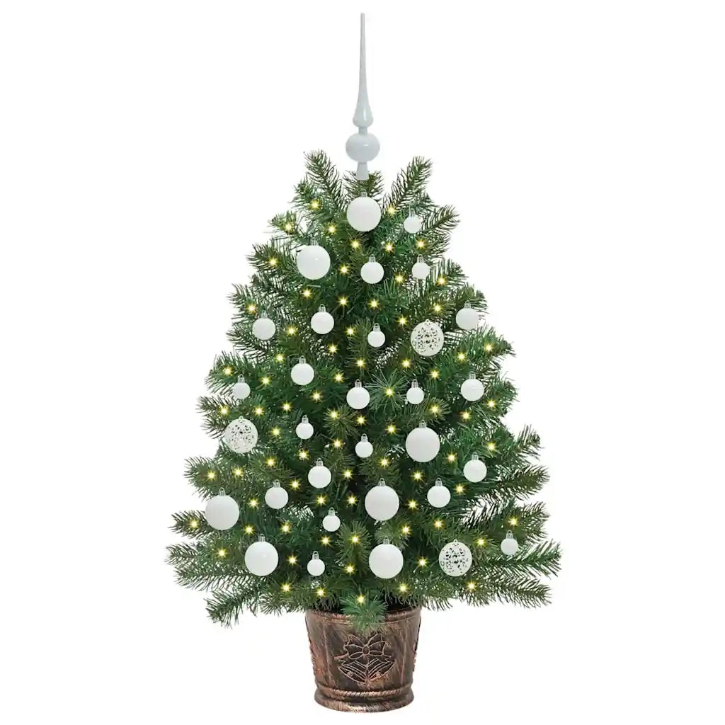 Albero di Natale artificiale con 150 LED Verde 95 cm PE e PVC 3397318