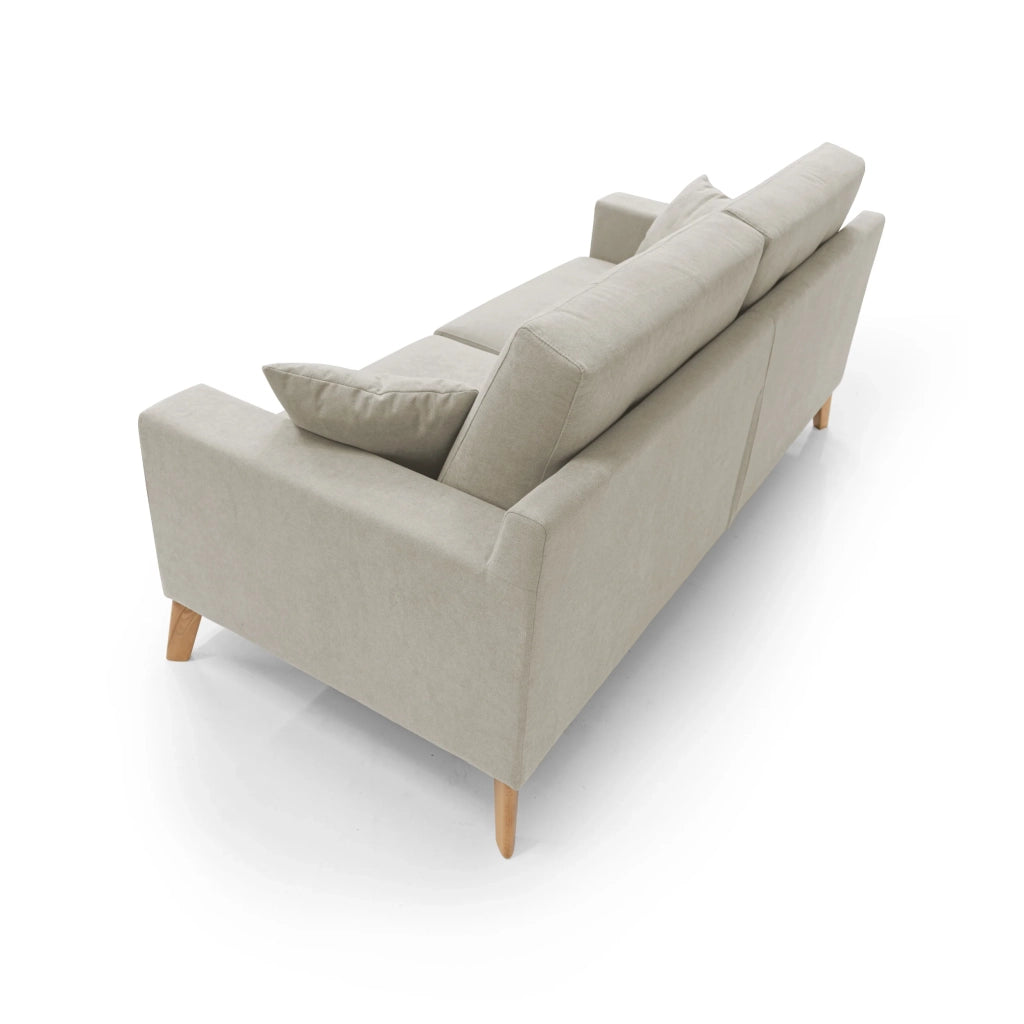 Danish Divano moderno in tessuto morbido impermeabile T02 146 cm panna