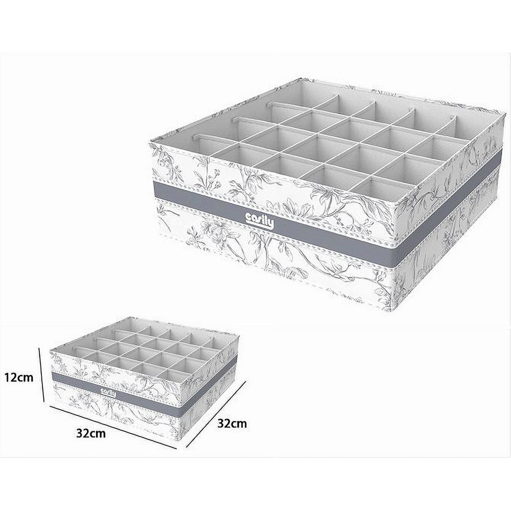 Trade Shop - Organizer Per Armadio 20 Scomparti Scatola Salvaspazio 32x32x12cm Fantasia 87333 -