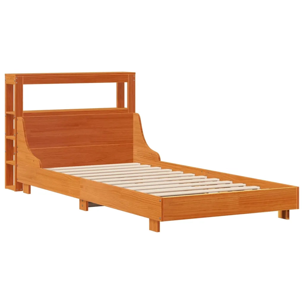 vidaXL Letto senza Materasso Marrone Cera 75x190 cm in Legno di Pino