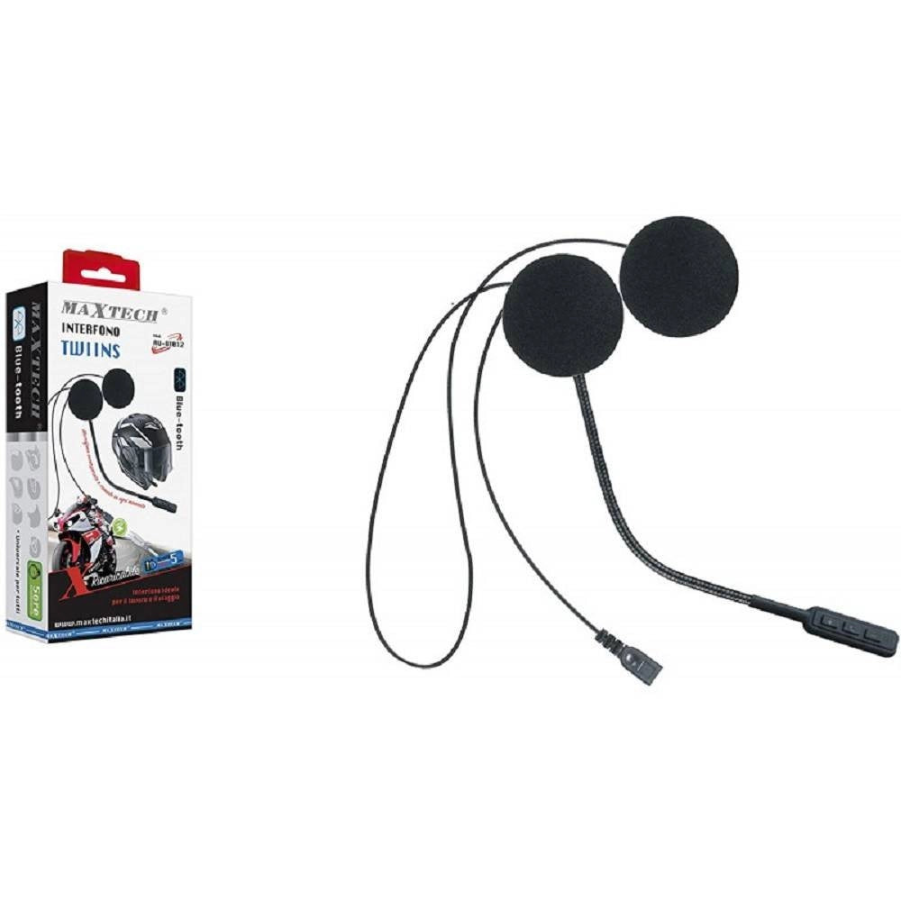 Trade Shop - Interfono Ricaricabile Auricolare Casco Bluetooth Moto Scooter Cuffie Au-bt012 -