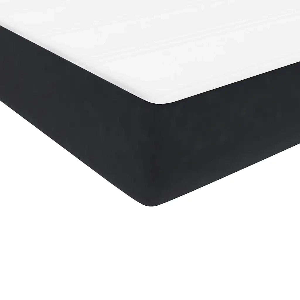 Giroletto a Molle con Materasso Nero 80x220 cm Velluto 3318221
