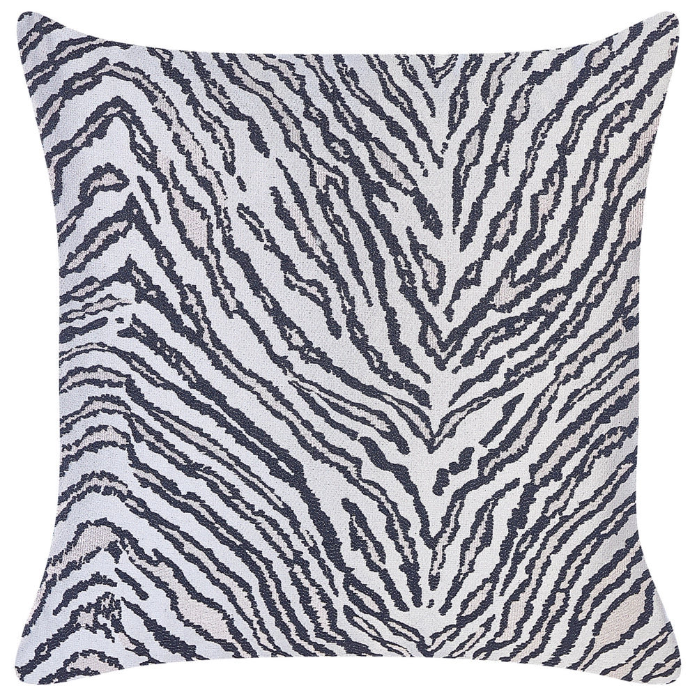 Set di 2 cuscini decorativi a strisce bianche e nere Zebra 45 x 45 cm Moderno Safari Decor