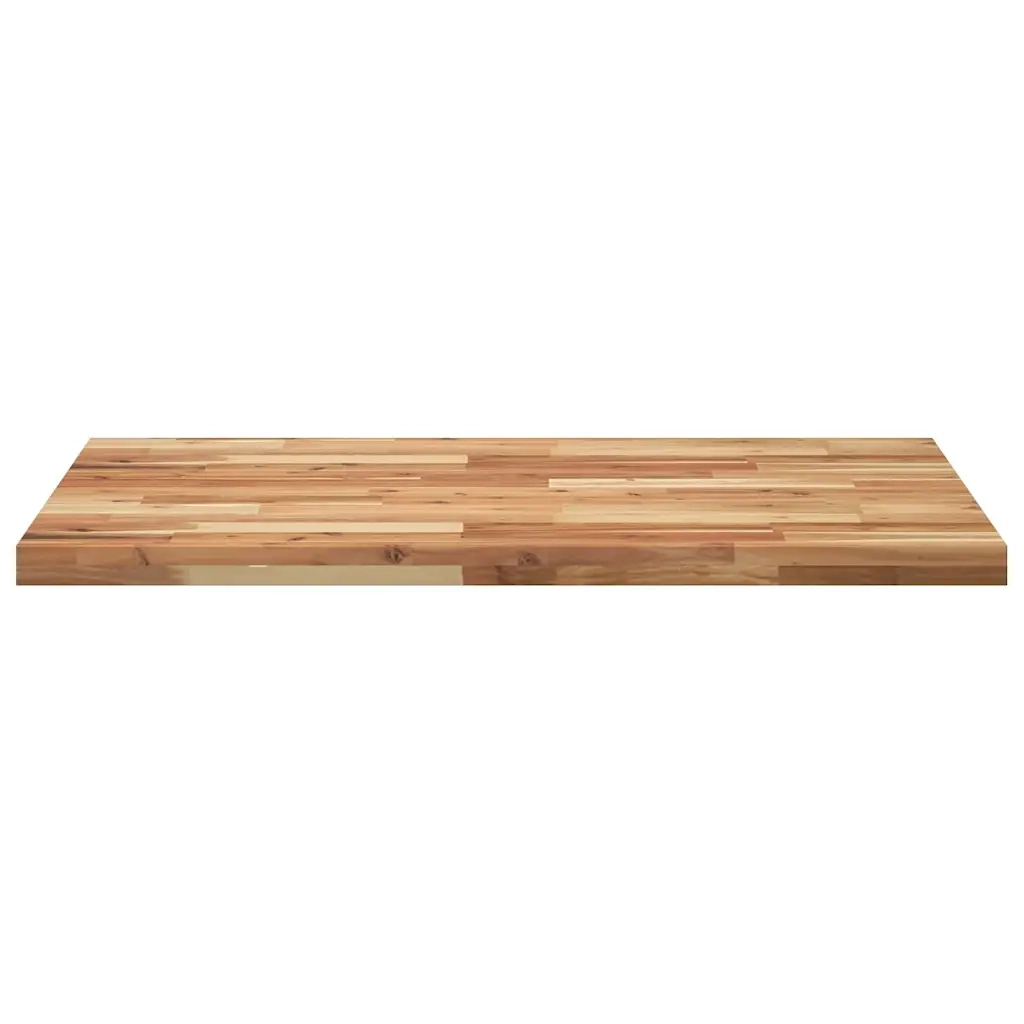 Piano Tavolo Rettangolare 100x70x4cm Legno Massello di Acacia