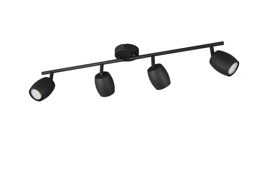 Faretto a soffitto NANCY RL 4xGU10 nero metallo