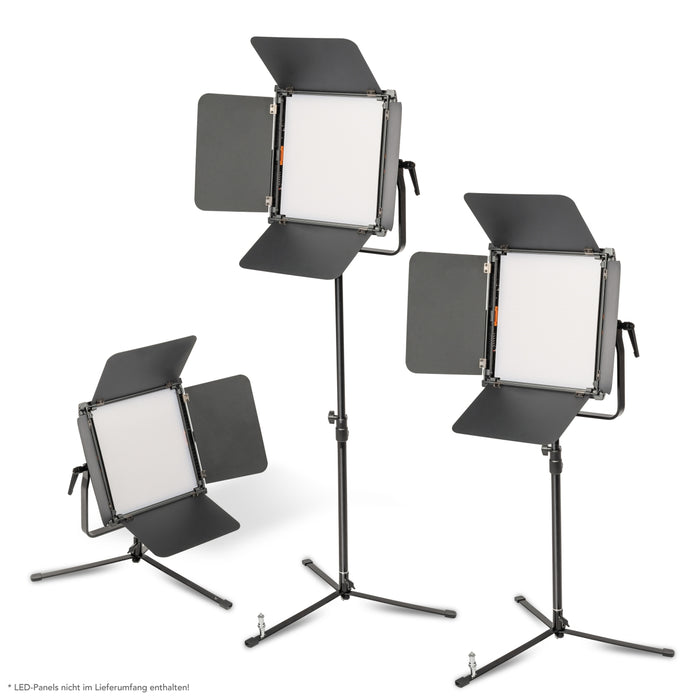 Stativo per luci a pavimento BL-K + colonna centrale estensibile 45-80 cm, cavalletto fotografico con spigot 5/8" e 1/4" 3/8", per foto e video