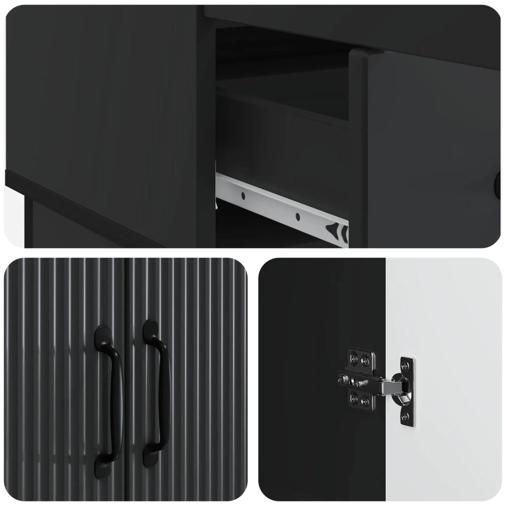 Credenza Nero 66 x 34,5 x 92 cm Legno ingegnerizzato 895356