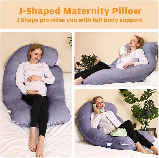 Supporto alimentare, Grande cuscino di posizionamento Cuscino per donne e sonnambule, Blu Grigio