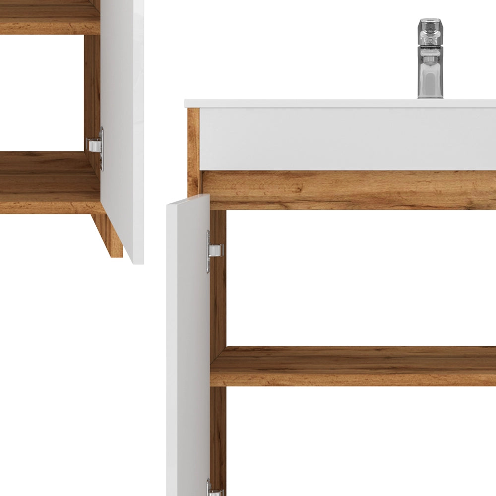 Vicco Mobiletto per lavabo Quercia dorata 2 parti