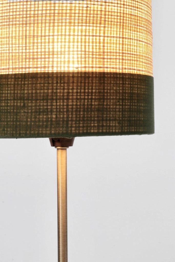 Lampada da Tavolo con Base in Acciaio e Paralume in Rafia - ZAIN