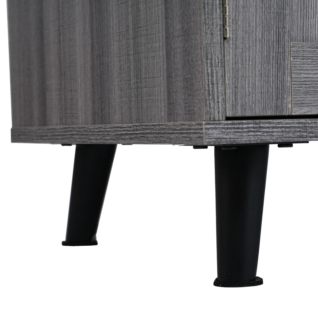 Carrello da cucina con piano ribaltabile, 129x71x91,5 cm, con 2 cassetti, vani regolabili e 5 ruote, bianco e grigio