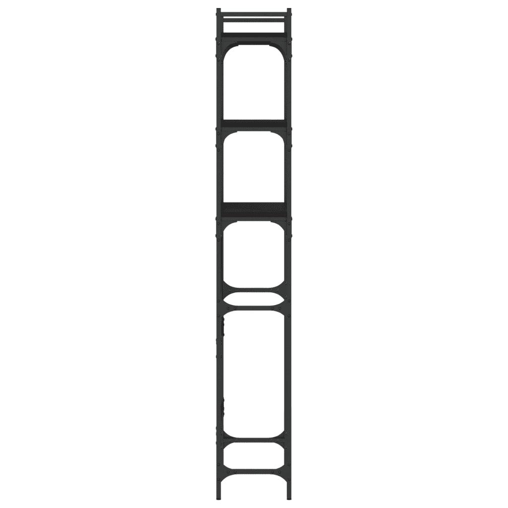 Scaffale per Lavatrice Nero 67x25x163 cm in Legno Multistrato 838983