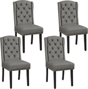 Set di 4 Sedie per Cucina con Schiena a Pala e Sedile in Pelle - Sedie per Cucina Comfortevoli