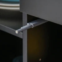 Mobiletto Multiuso per Casa e Ufficio con 2 Cassetti e 2 Armadietti, Apertura a Pressione, 79x36x74cm