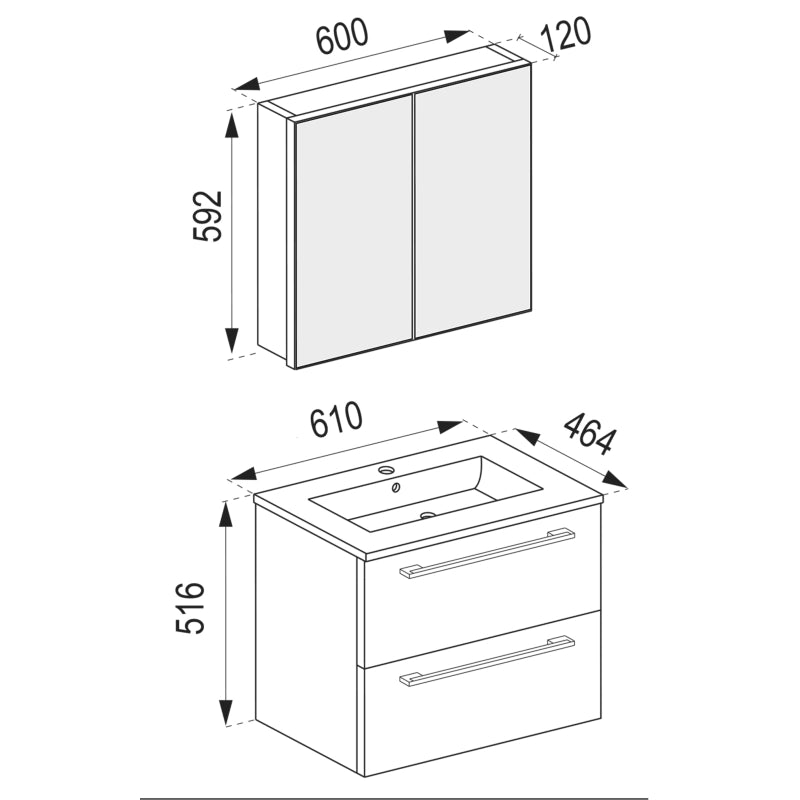 Completo Set5 pz Mobile sosp 2 casetti con Lavabo LG in ceramica incl 1 Colonna 1 mobile sosp e mobile specchio, Rovere
