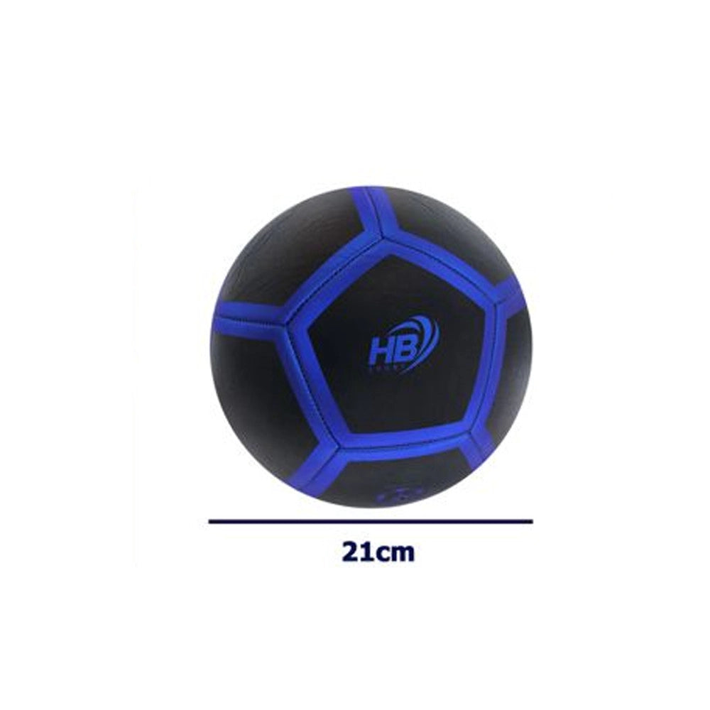 Trade Shop - Pallone Palla Da Calcio Blu E Nero Calcetto Misura 21 Cm Allenamento Gara 06564 -