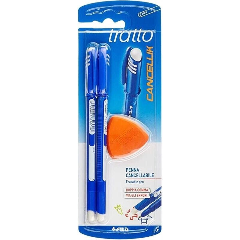 CANCELLIK PENNA CON INCHIOSTRO CANCELLABILE BLU IN CONFEZIONE DA 2