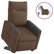 Poltrona | Sedia Relax Alzapersona Reclinabile Elettrica Marrone Tessuto