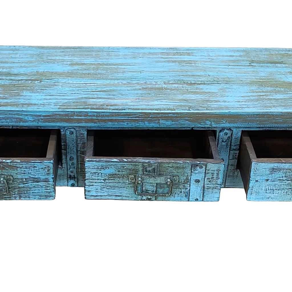 Mobile basso artigianale in legno 165-175x45x57h cm