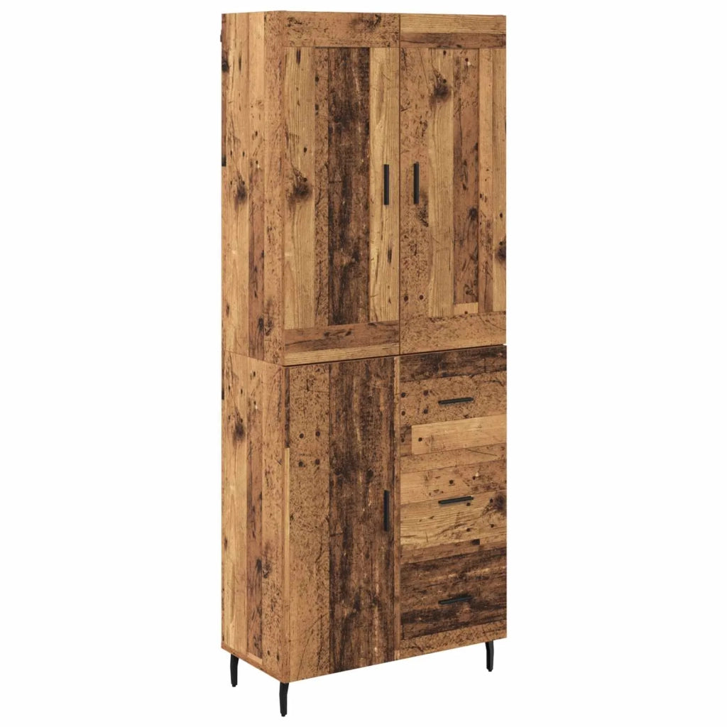 Credenza con cassetto 2 pcs Legno vecchio Legno multistrato