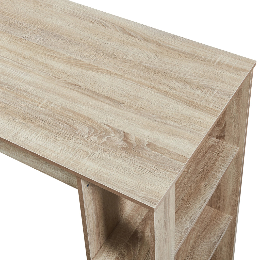Tavolo Alto da Bar Danderyd Bancone a 3 Ripiani Laterali 120 x 60 x 106 cm - Effetto Rovere [en.casa]