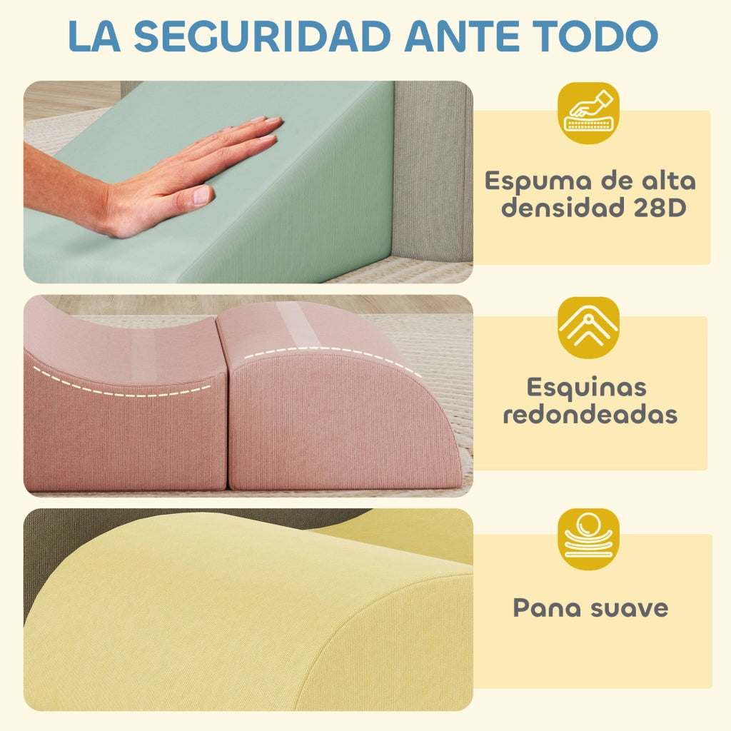 Blocchi di schiuma per bambini con fodere lavabili ¨C zephmum ¨C multicolore