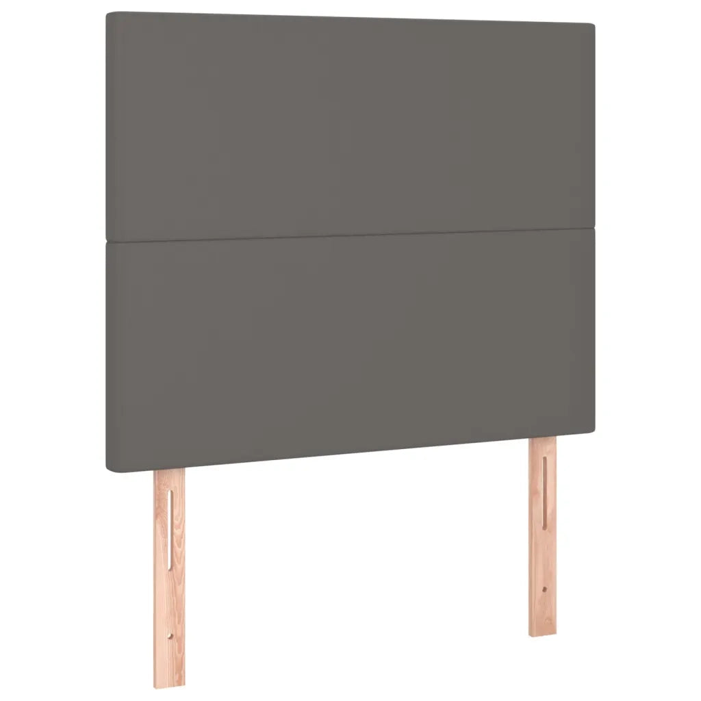 Giroletto a Molle con Materasso Grigio 90x190 cm in Similpelle