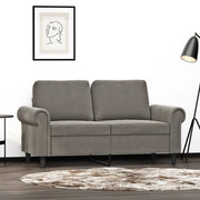 Divano a 2 Posti Grigio Chiaro 120 cm in Velluto cod mxl 19403