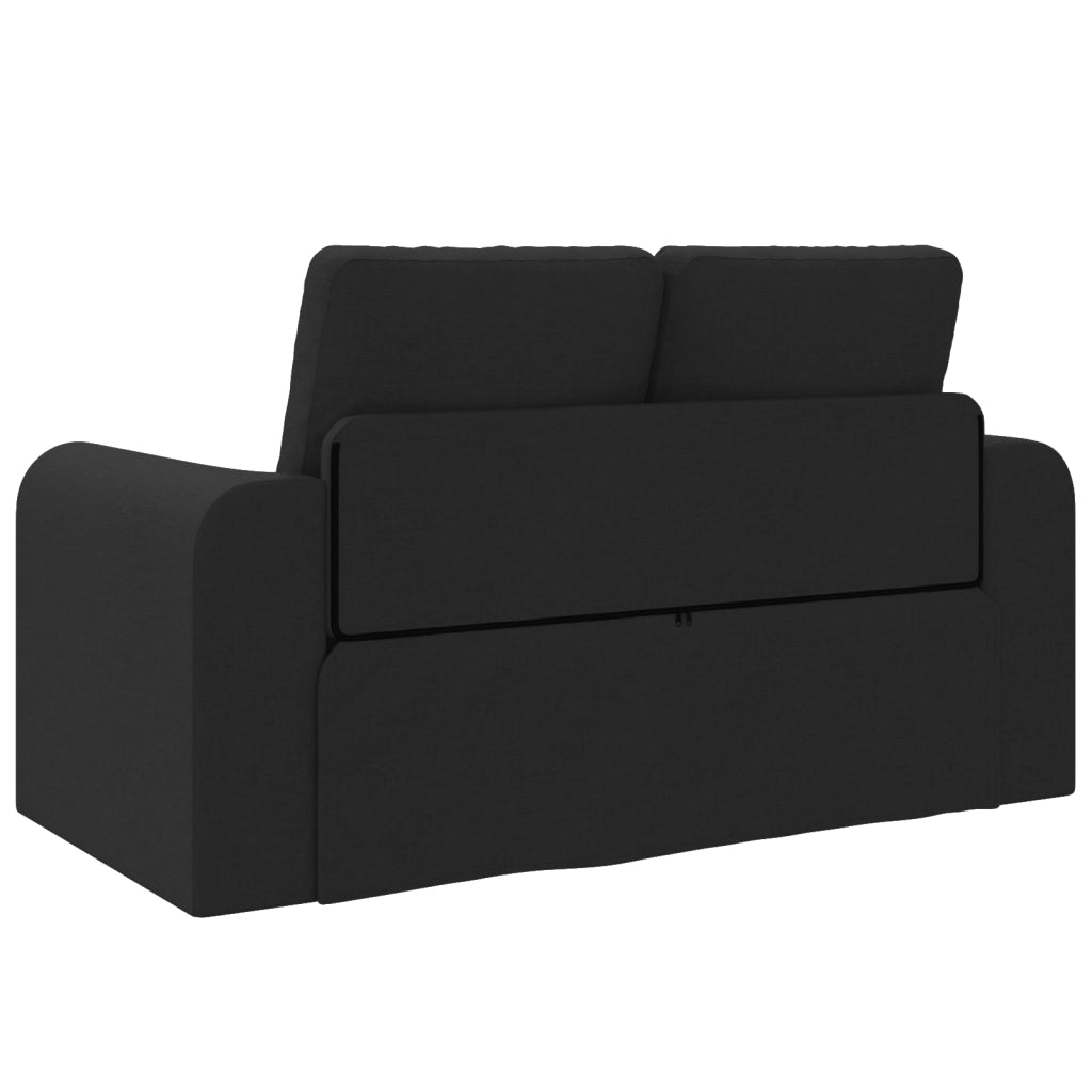 Divano Letto a Terra 2 in 1 Nero 148x71x83 cm Tessuto