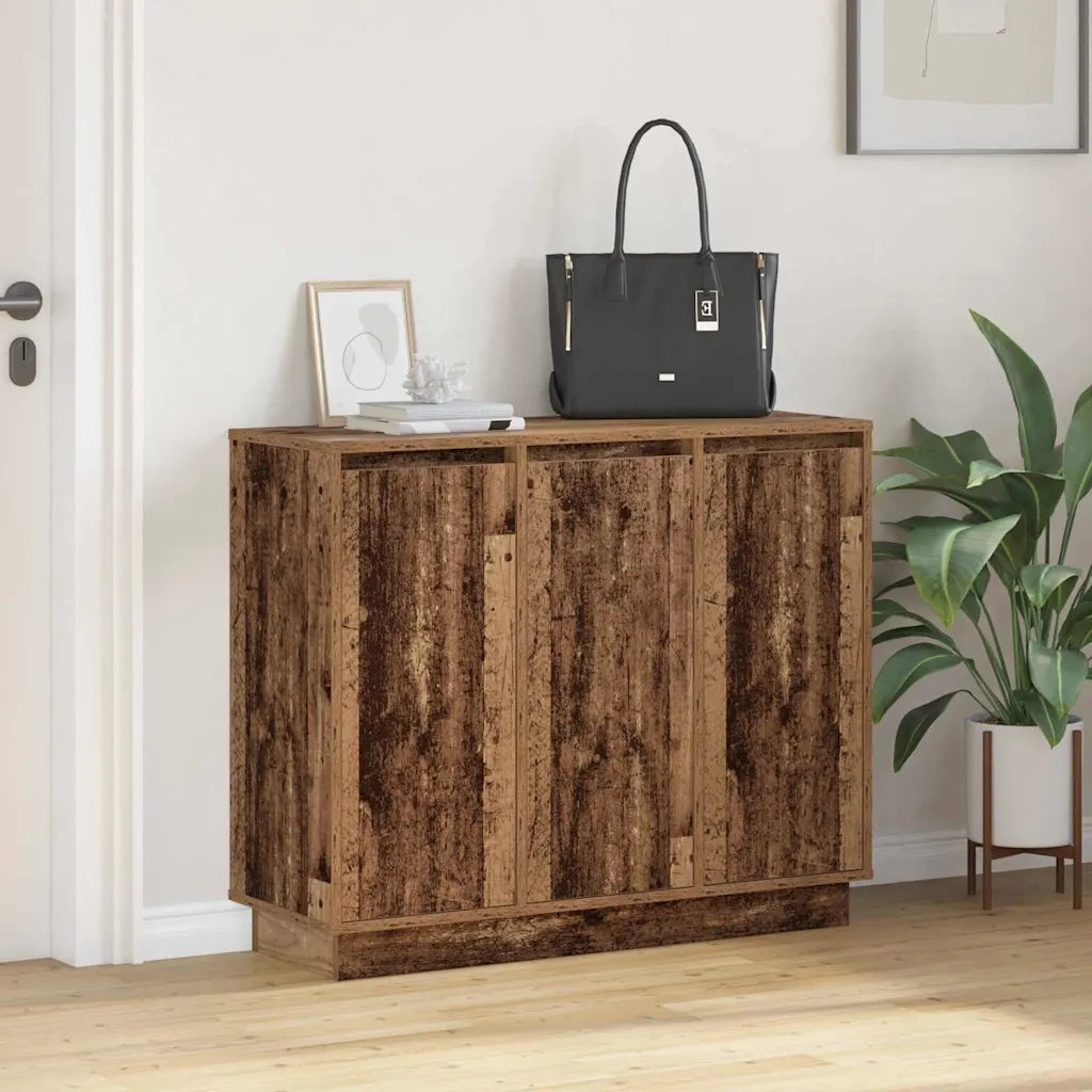 Credenza | Madia LED Legno vecchio 90 x 32 x 75 cm Legno multistrato