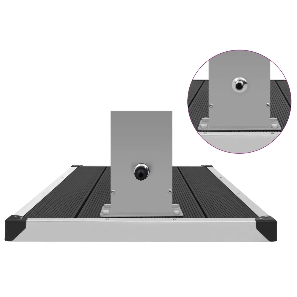 Doccia da Esterno con Piatto in WPC Acciaio Inossidabile cod mxl 47253