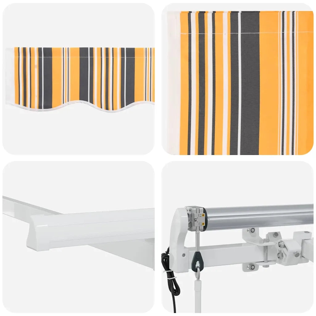 vidaXL Tenda Retrattile Multicolore 350 x 200 cm