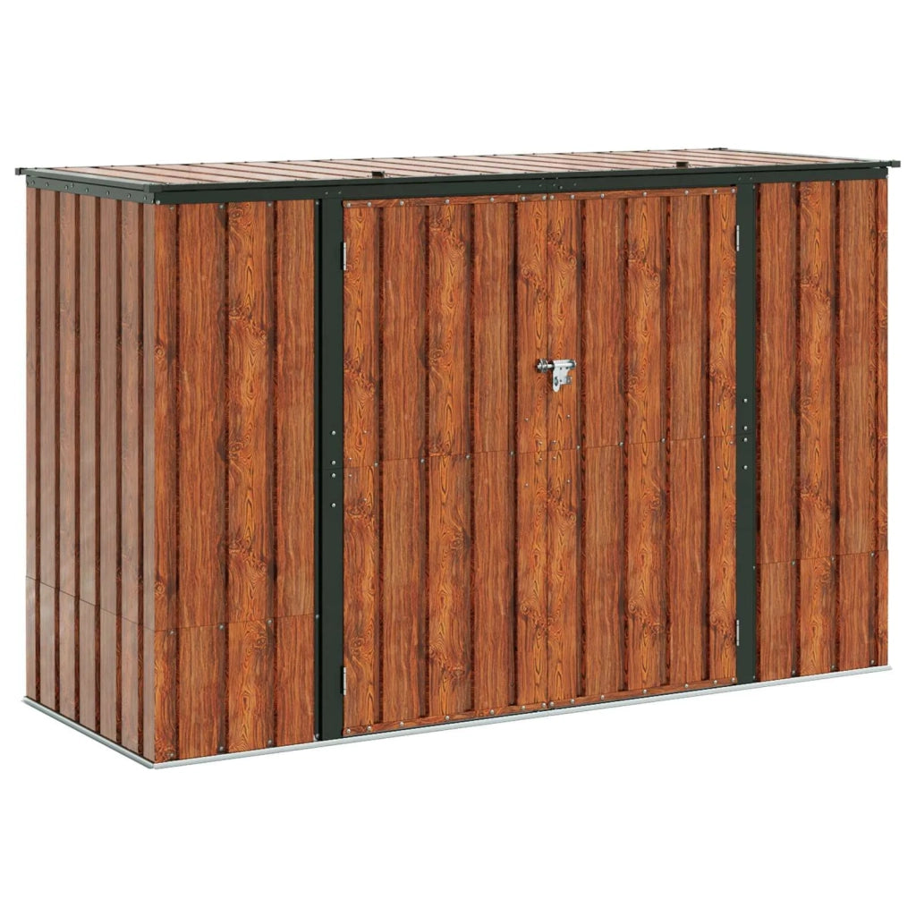 Scatola di Stoccaggio per Giardino Marrone 214 x 82 x 132 cm