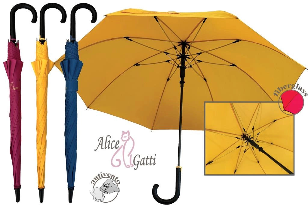 1 Pezzo Ombrello da Pioggia Fusto Coordinato Donna 3 Colori