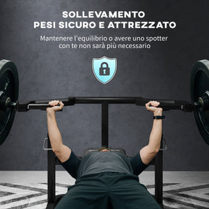 Panca per Pettorali ad Altezza Regolabile 150x150x60-85 cm in Acciaio Nero