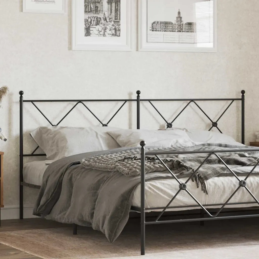 Testiera in Metallo-Testiera in Ferro-Testata Nero 180 cm 225391