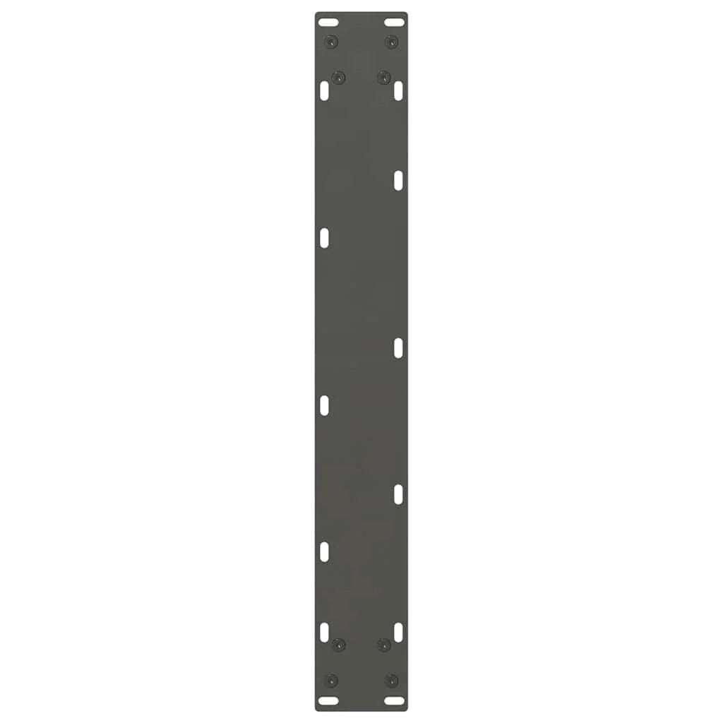 Set di 2 gambe quadrate per tavolo da bar 60 x 90 cm stabilità regolabile stile moderno acciaio antracite 02_0057574