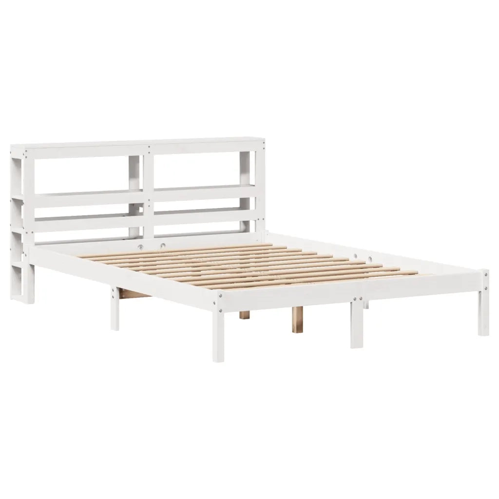 vidaXL Letto senza Materasso Bianco 120x200 cm Legno Massello di Pino
