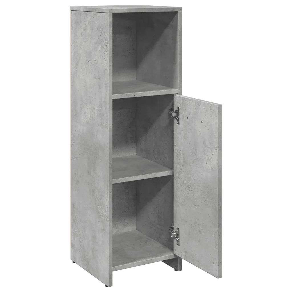 Mobile da Bagno | Armadio da bagno Grigio Cemento 30x30x95 cm in Legno Multistrato