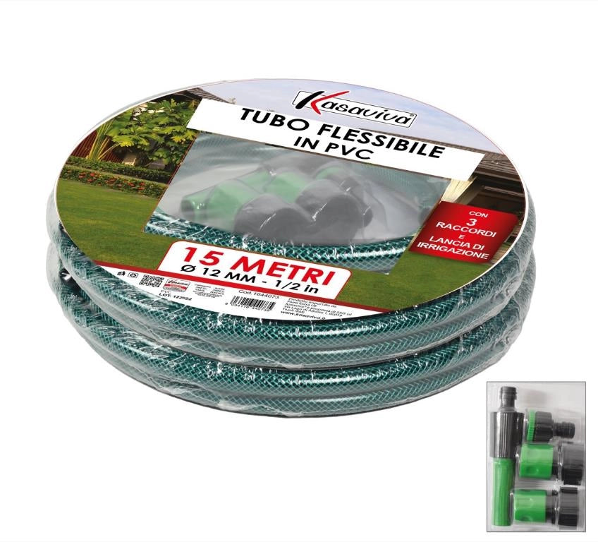 Tubo Irrigazione da Giardino in PVC da 15 Metri Diametro 12 mm