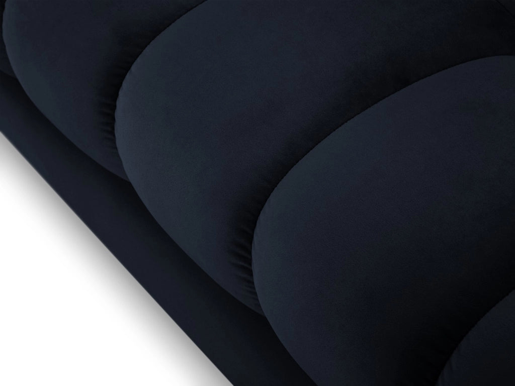 Cosmopolitan Design - Divano "Bali" 2 posti in velluto blu scuro 