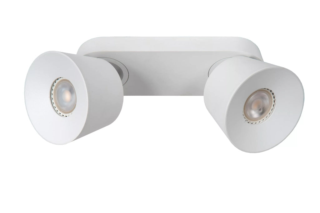 Spot soffitto bianco doppio orientabile 2xGU10 40W Lucide