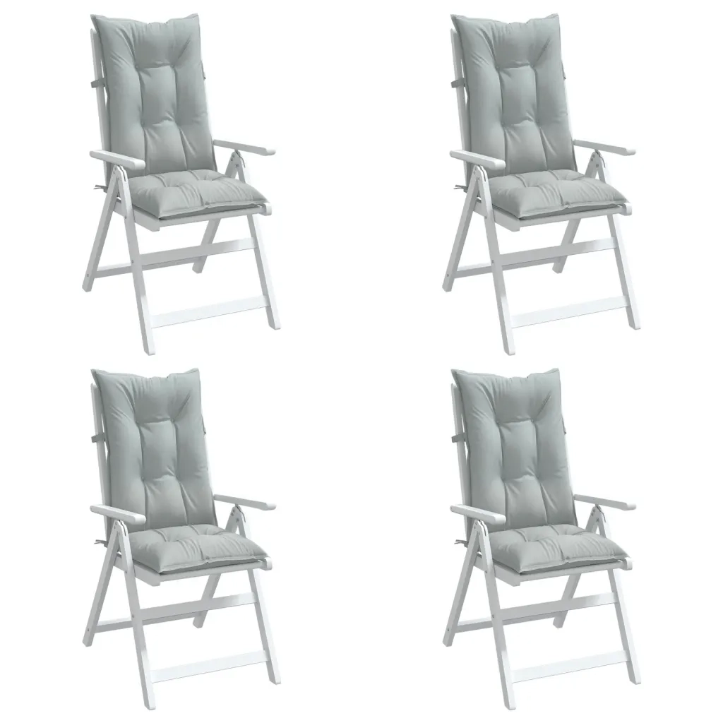 Cuscini Sedia Schiena Alta 4 Grigio Mélange 120x50x7 Tessuto 4002347