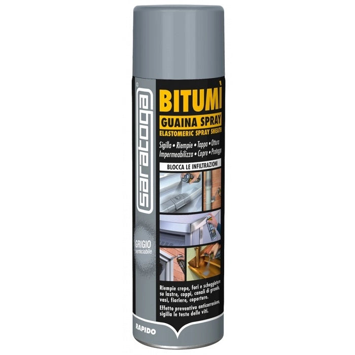 Saratoga GUAINA SPRAY BITUMI' 500ML GRIGIA.