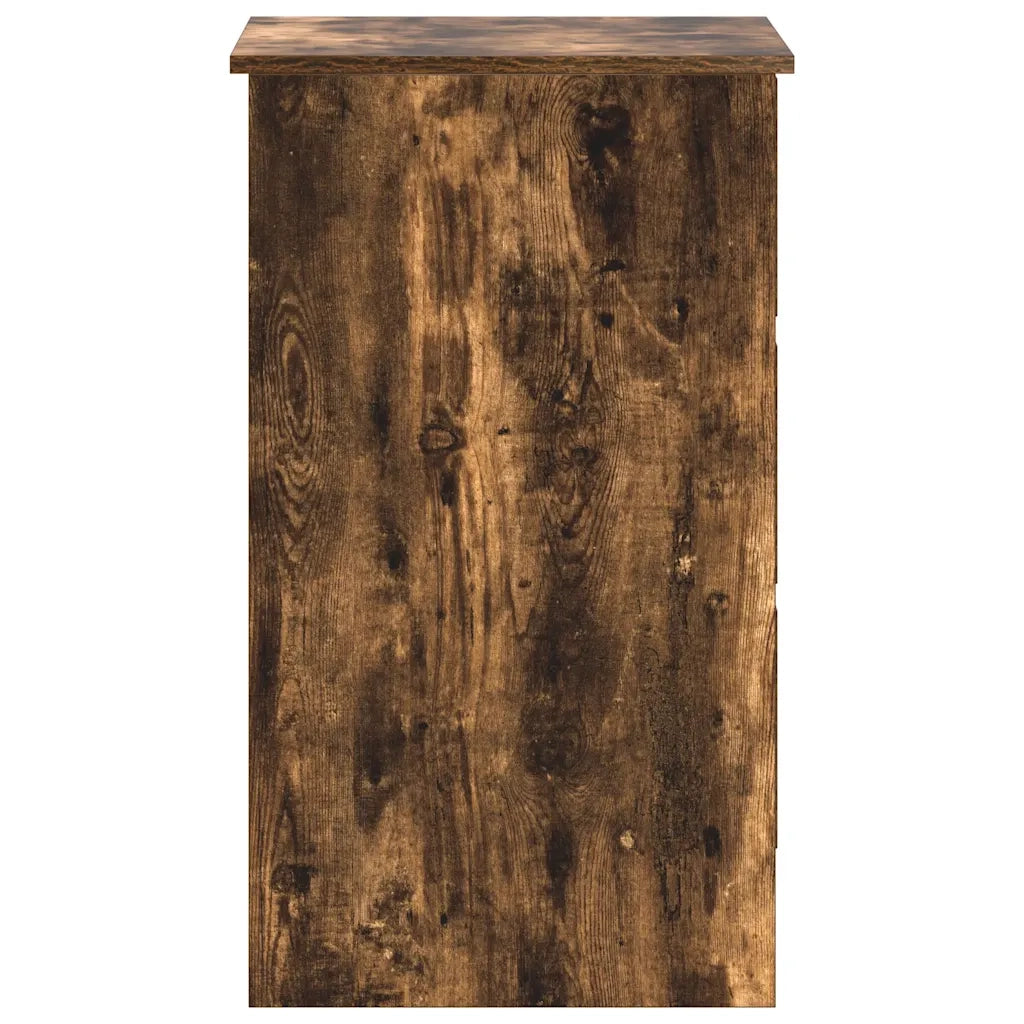Scrivania Rovere Fumo 90x45x76 cm in Legno Multistrato 815507