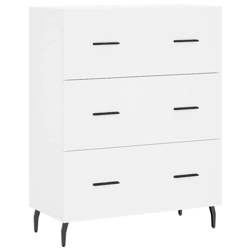 Buffet credenza cassettiera mobiletto mobile contenitore organizer cucina soggiorno salotto alto 69,5 x 34 x 180 cm legno ingegnerizzato bianco 02_0032589
